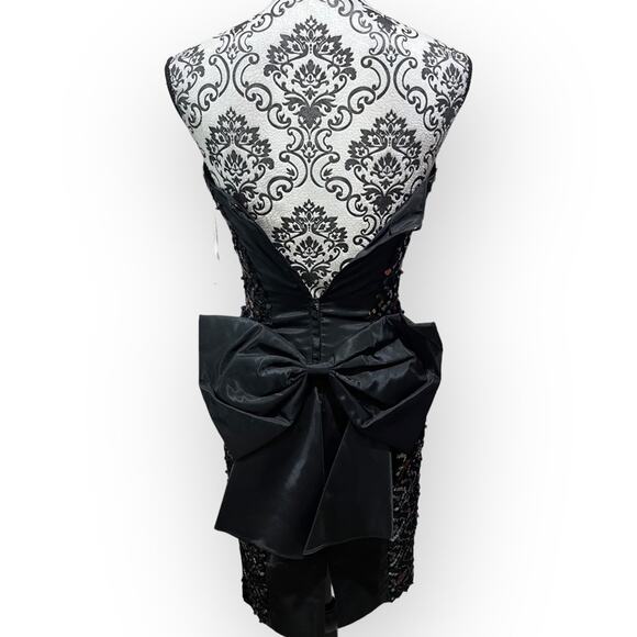 Jessica McClintock for Gunne Sax Vintage Deadstock Sequin Mini Dress sz 5/6 - Picture 2 of 15